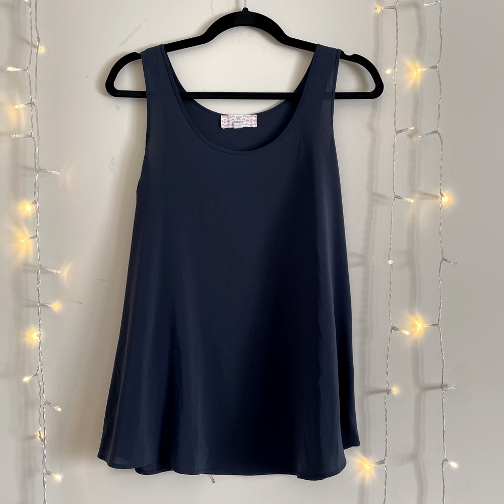 Pink Republic- Blue business thick strap blouse
